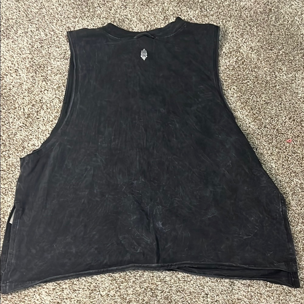 Free People Black Boxy Muscle Tee - Picture 3 of 4
